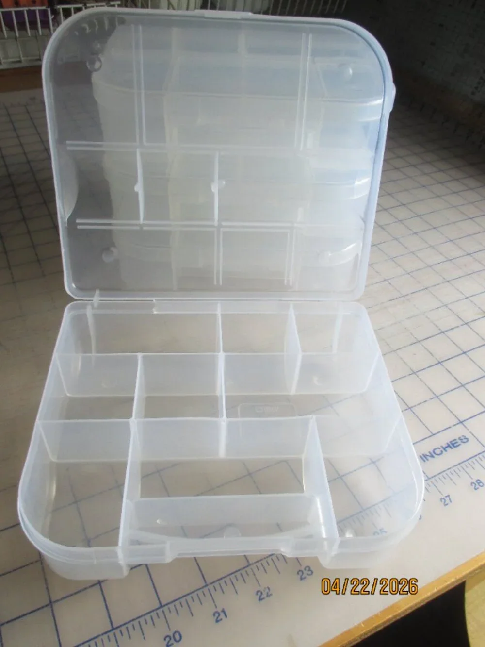 VGT. FILLARY STORAGE BOXES/4/CLEAR PLASTIC/STACKABLE